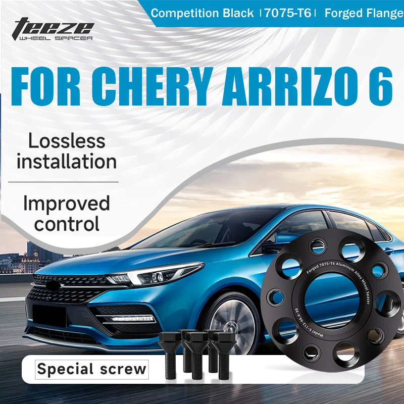 

Teeze 2/4pcs 5x108 CB 65.1 M12 x 1.5 Hub Centric Black Forged wheel spacer For Chery Arrizo 6 Flange Plate 15/20/25/30mm