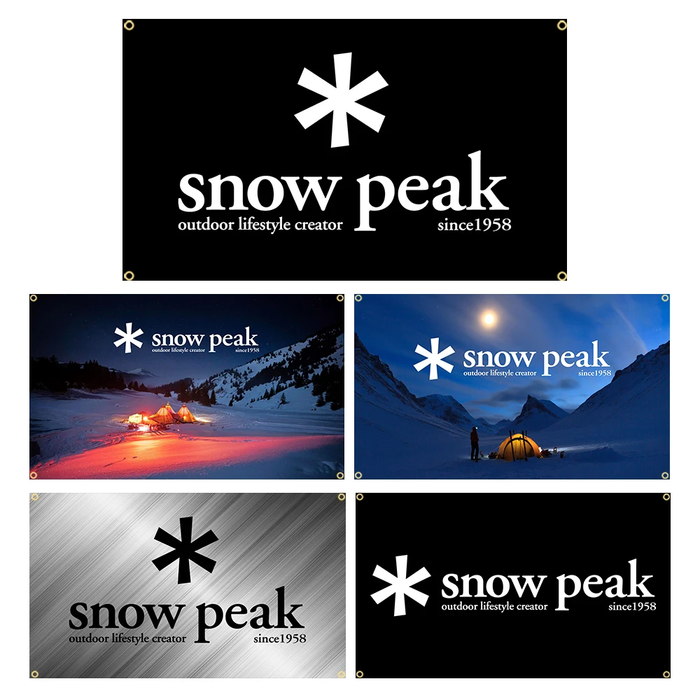 90x150cm Snow Peak Flag Polyester Printed Outdoor Lifestyle Creator Banner For Decoration FLAGCORE