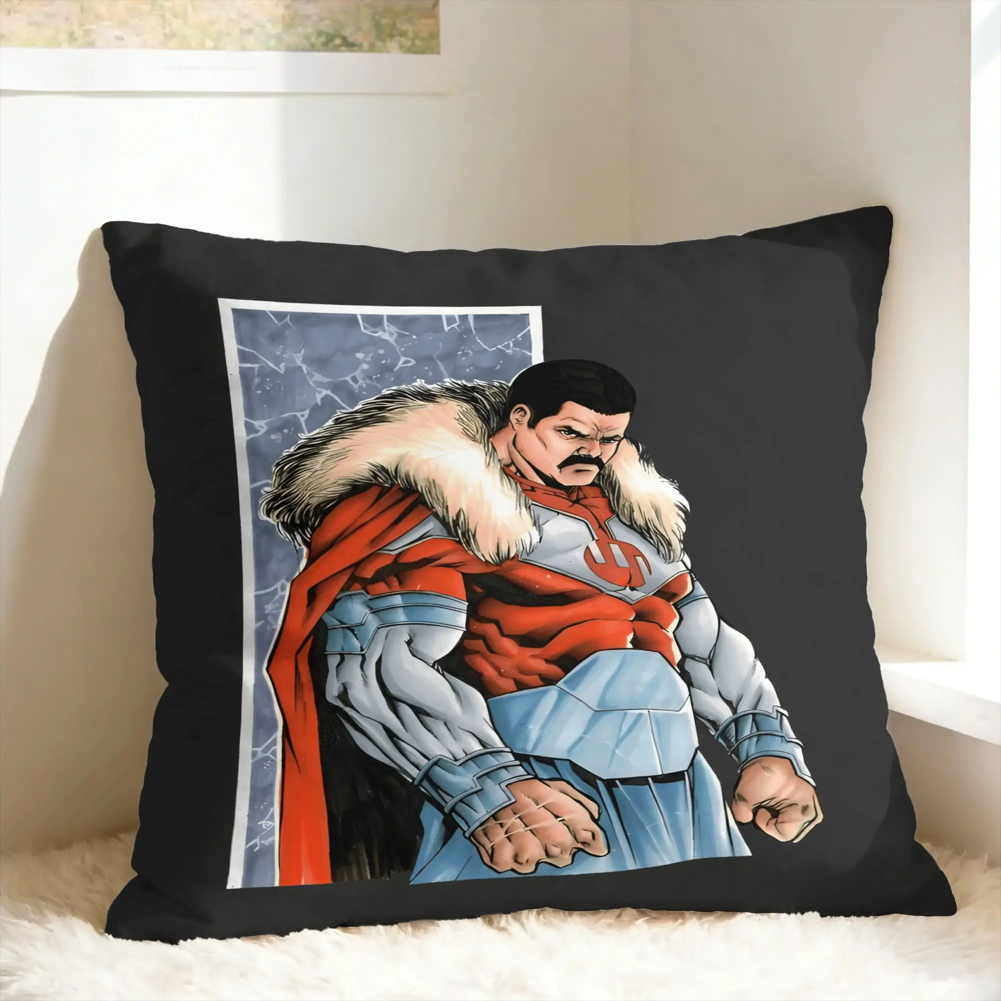 Battle Beast I-Invincible Comic Thragg Pillow Case  Funny Pillow Cover Square Pillowcases For Sofa Couch Bed Living Room