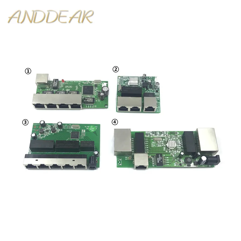 3/5-port Gigabit switch module is widely used in LED line 5 port 10/100/1000 m contact port mini switch module PCBA Motherboard