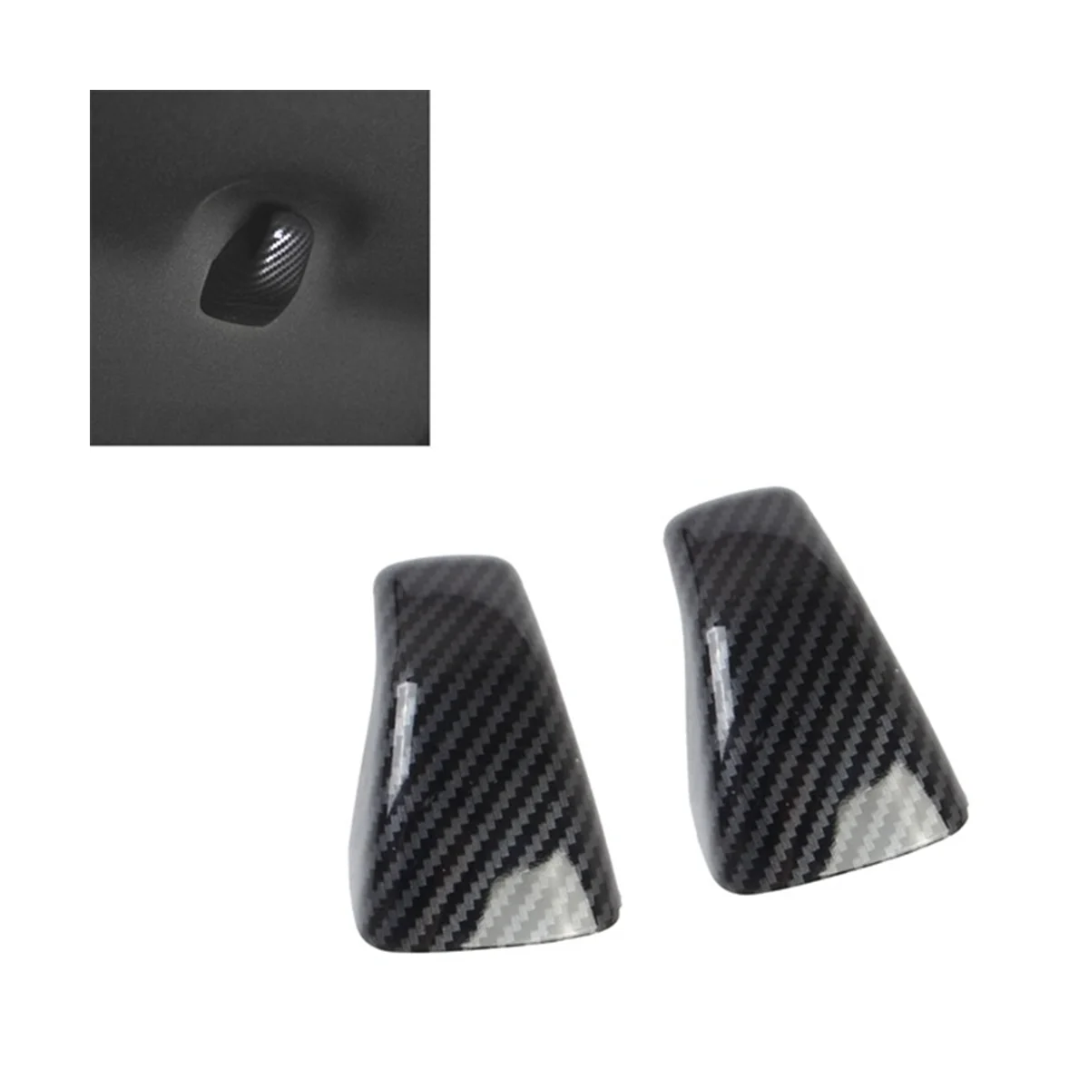 For 2015-2020 Car Carbon Fiber Rear Roof Hook Cover Trim Decoration Accessories