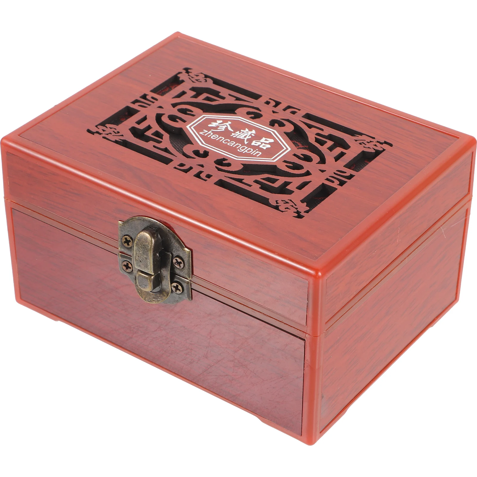 

Retro Wooden Jewelry Box Vintage Bracelet Storage Box Hollow Design Large Wooden Chest Organizer Bracelet Rings Trinket Case