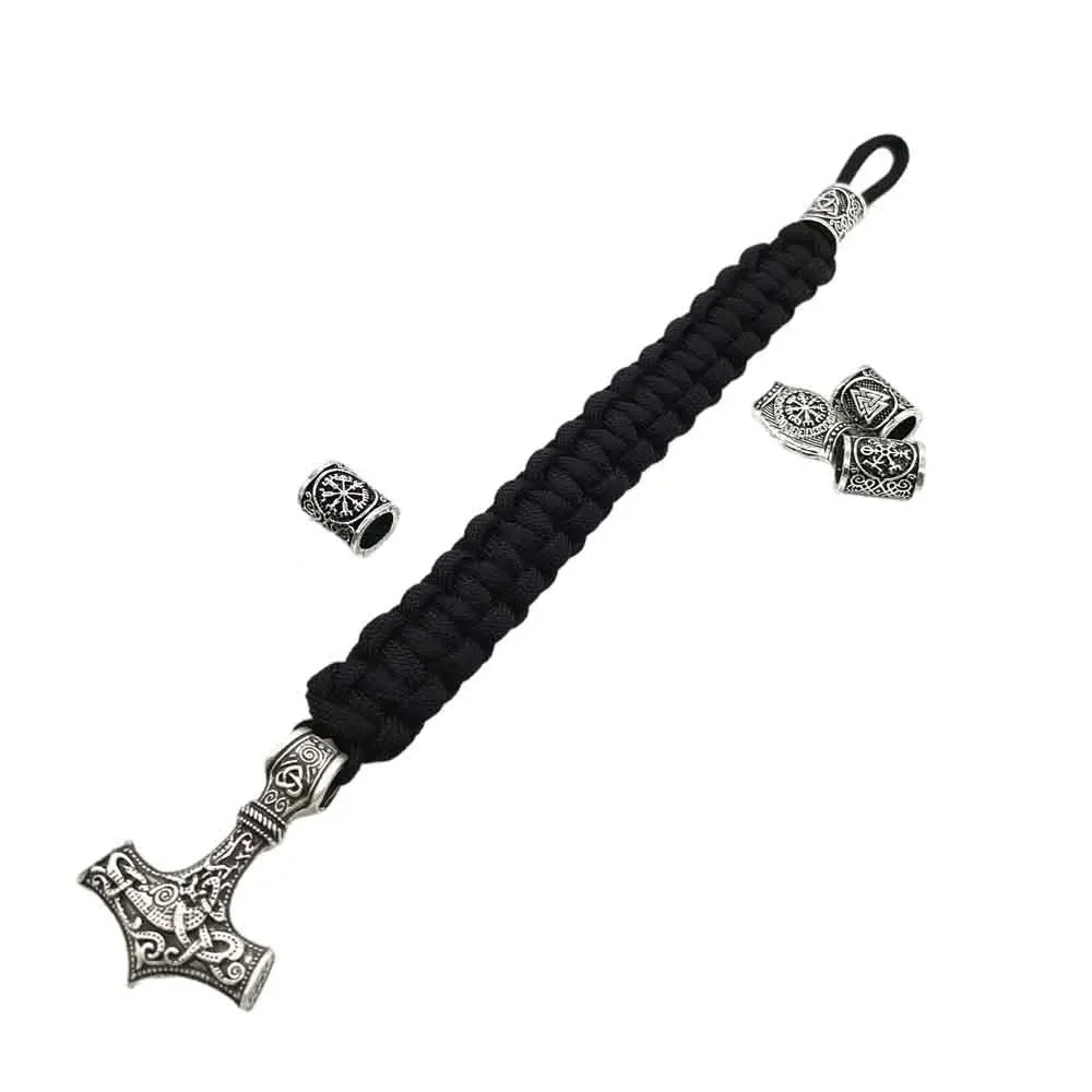 Nostalgia Thor Hammer Norse Viking Bracelet Rune Charms Bead Jwelry For Women Bangles Bracelets Vikingo Men Jewelry Dropship