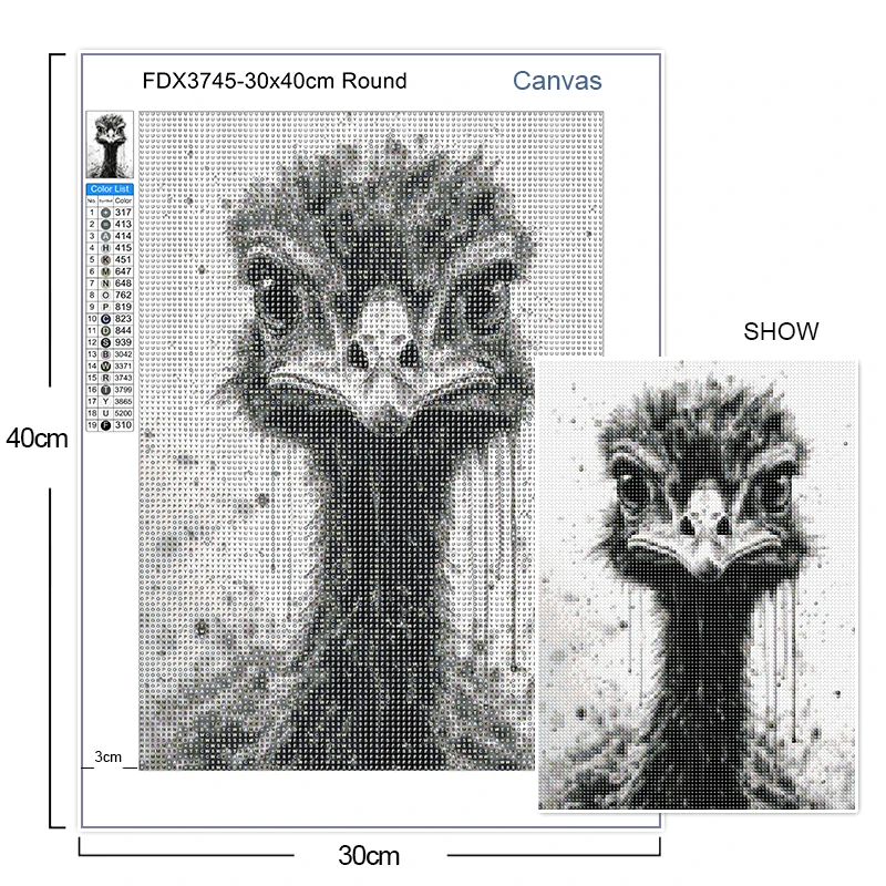Black and White Animal Diamond Art Painting Dog 5D Full Diamond Mosaic Embroidery Cross Stitch Set Home Decoration Diy