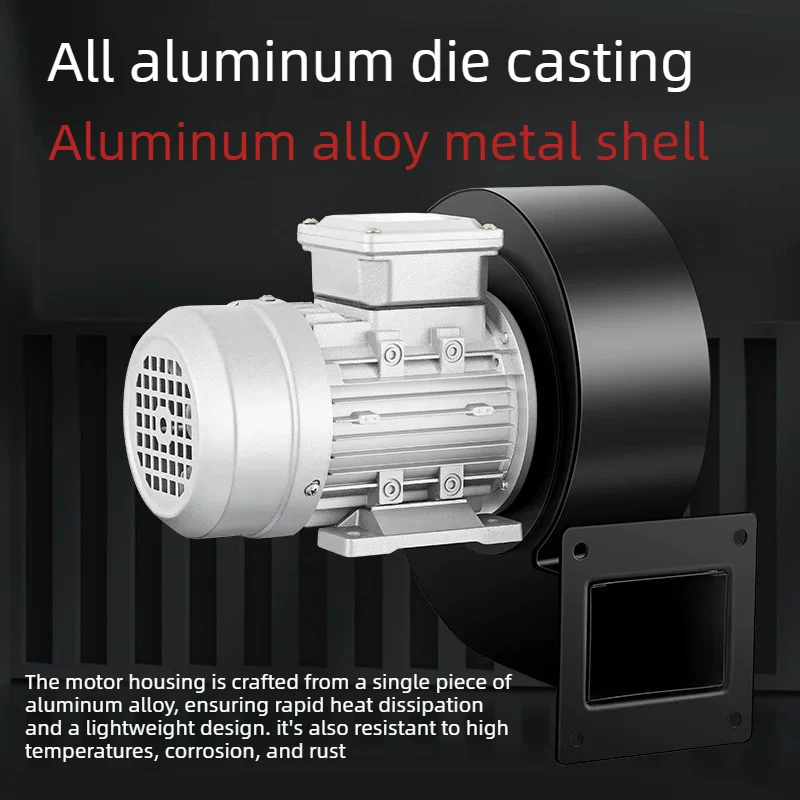 Industrial Multi-blade Centrifugal Blower Fan, Low Noise High Temperature Resistant Ventilator, 220V High Power