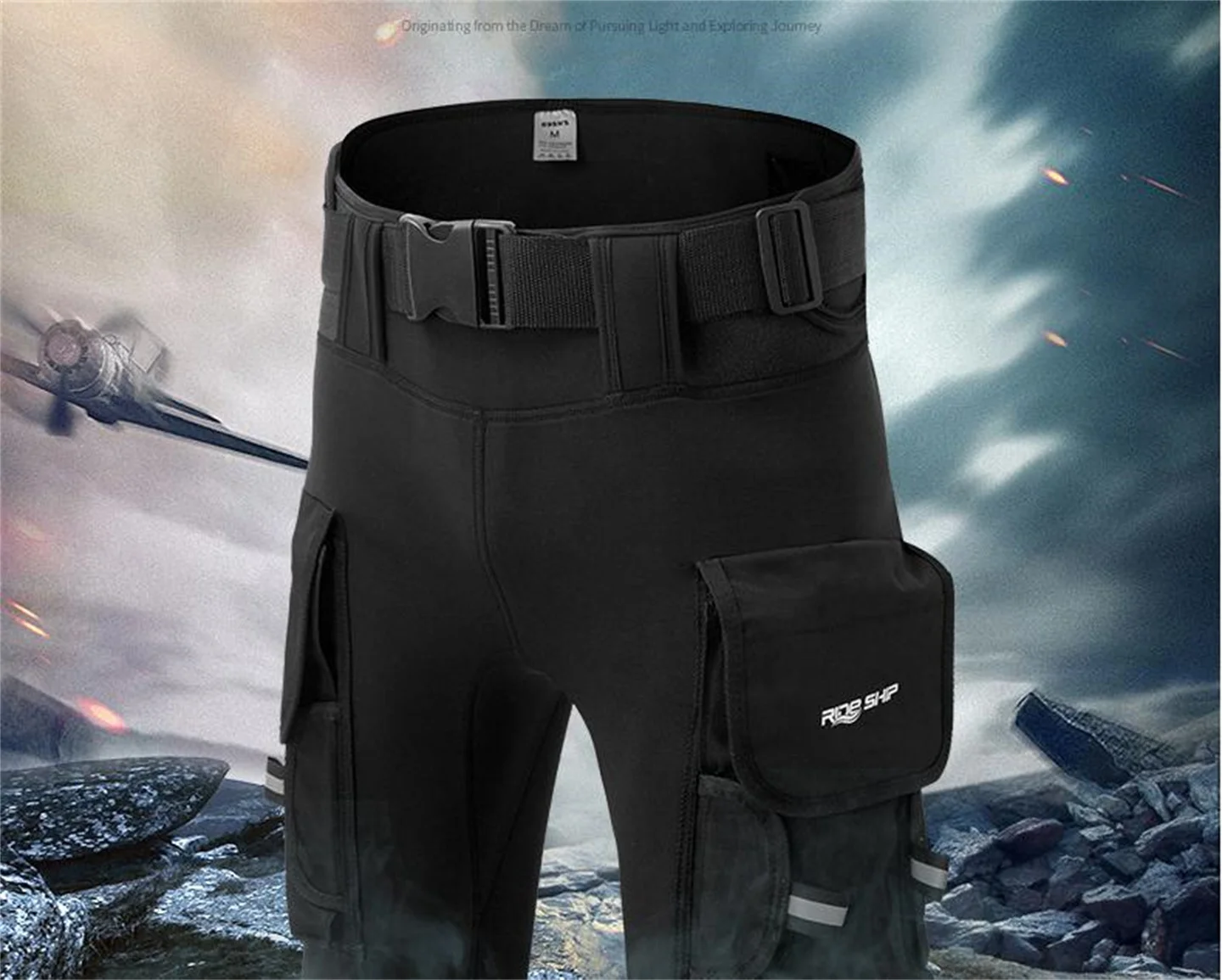 3MM Neopren-Tauchshorts für Männer und Frauen, multifunktional, 2 Taschen, zum Schnorcheln, Segeln, Surfen, Strand, Halbhose – Detail 2