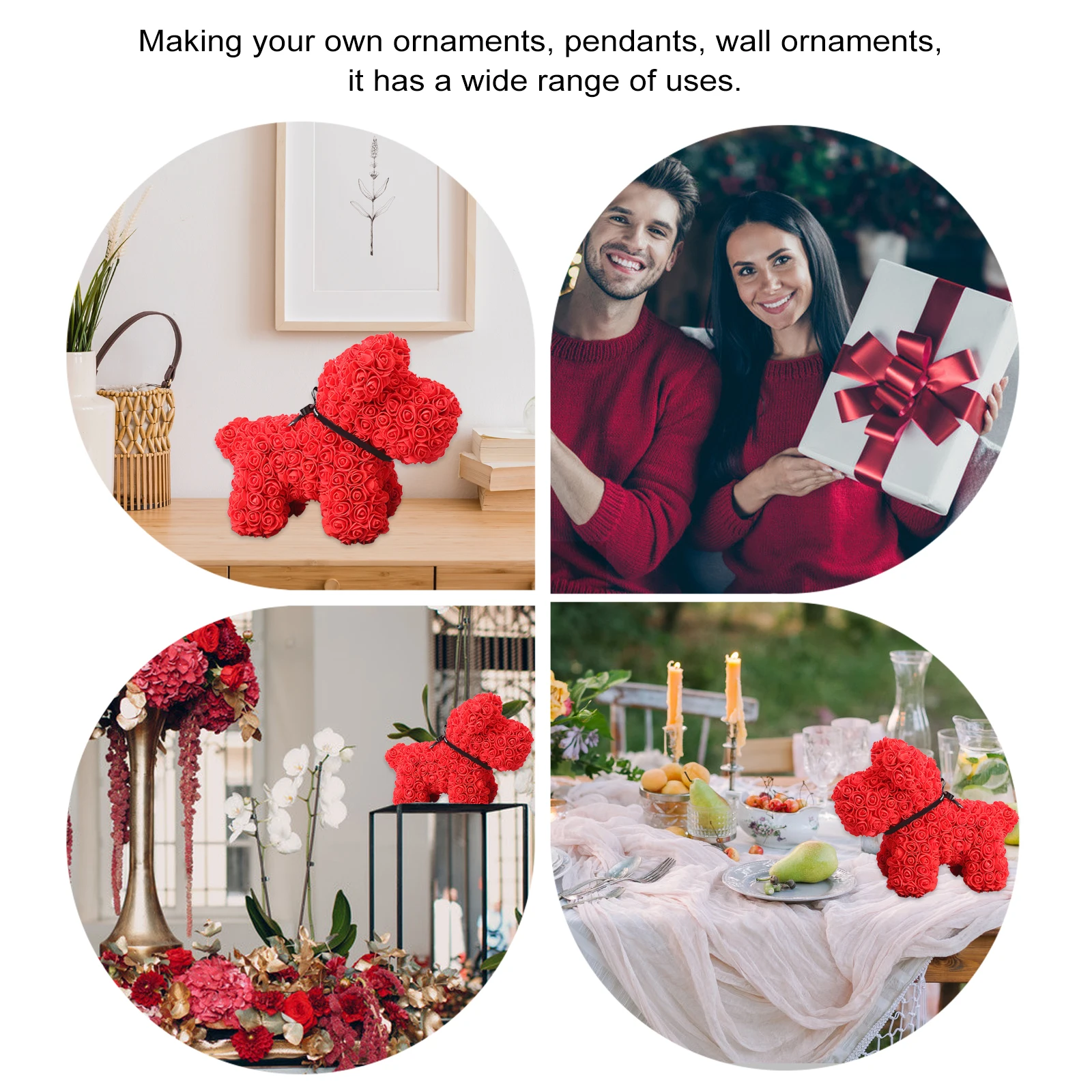 

1 шт. пенопластовая модель собаки, полистирол, ремесленная форма, сделай сам, щенок, роза, свадебное украшение, художественная поставка, мини-скульптура, нить ручной работы, креативный