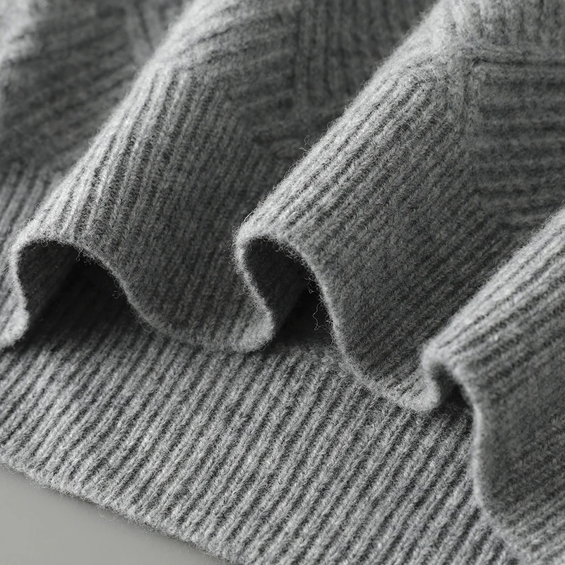 DjzDsm 新しいメンズウールセーター秋冬菱形ニット O ネックプルオーバー長袖服 100% メリノウールニットトップス