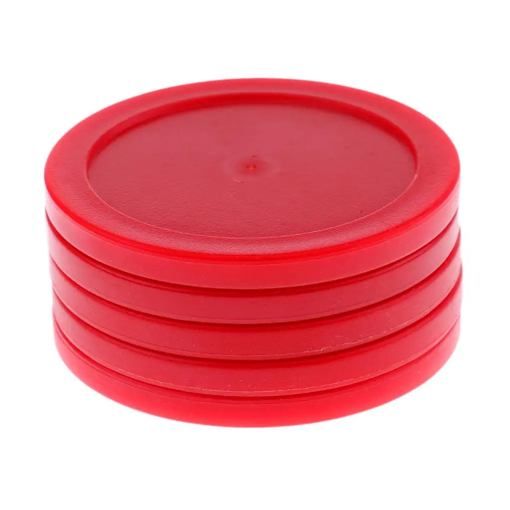 Air Hockey Replacement 5 Piece Puck Set 62mm Plastic Table Hockey Parts for Arcade Style Home Tables