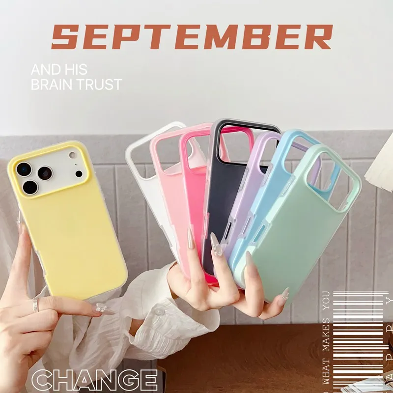 2 in 1 Candy Color Jelly Phone Case For OPPO A3X A3 A5 Pro A40 A40M A60 4G A80 5G Reno 13 FS 14 13F 13FS 14F Realme 15 Pro Cover
