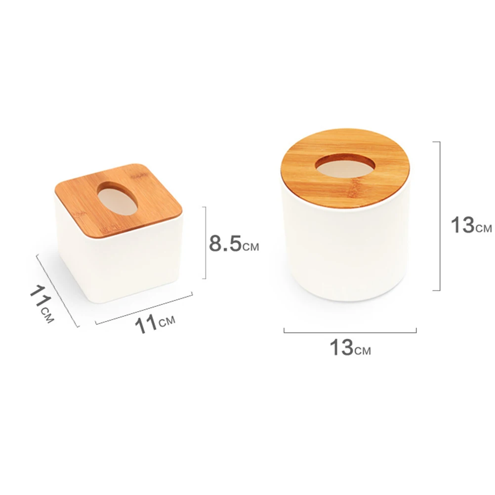 

2 Pcs Tissue Box Paper Holder Cylindrical Plastic Cover Round Cube Storage Kitchen Bathroom Home Hotel Tissue Paper Box