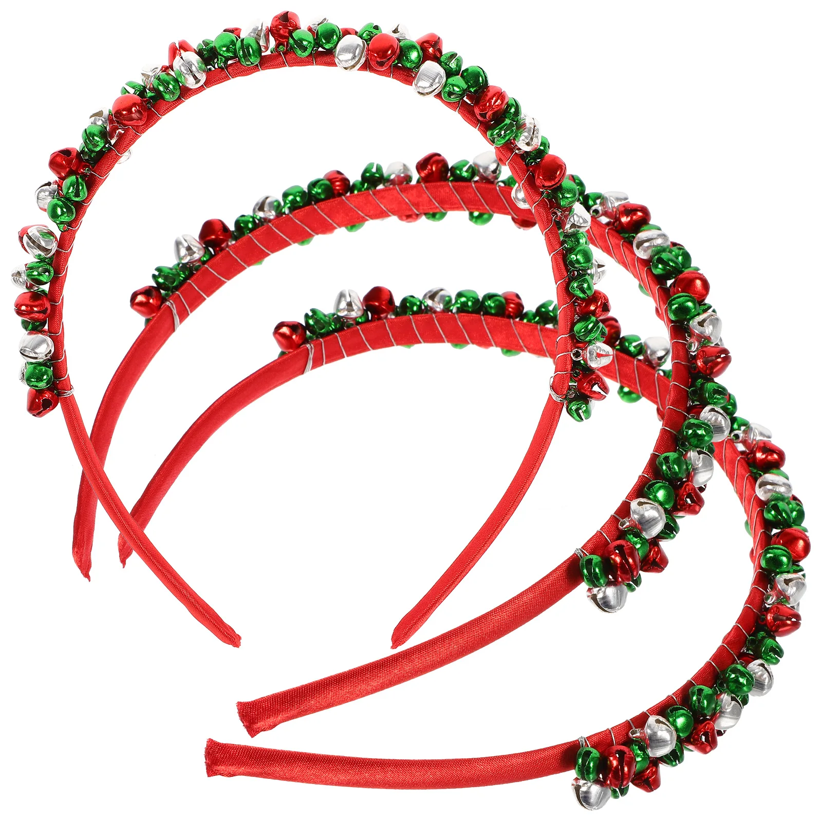 

3Pcs Christmas Headbands Bell Holiday Hair Accessories Lightweight Comfortable Party Headbands for Women Teens Adults