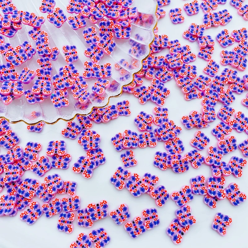 50g/Lot Hot Selling Polymer New Clay Butterfly Slice, Miniature Sprinkle for Crafts Making, Phone Deco, DIY Scrapbooking