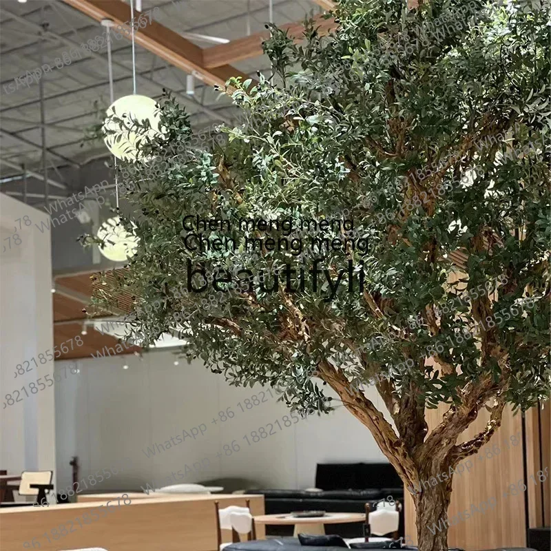 32Simulated olive tree Large floor-to-ceiling green plants Indoor and outdoor landscape decoration False tree Nordic style