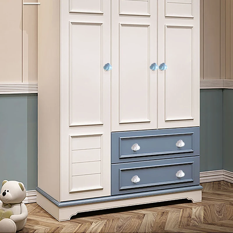 Nordic Children's Room Ceramic Wardrobe Pure Brass Matte Handles Drawer Furniture Cute Cloud Cabinet Door Handle Knobs