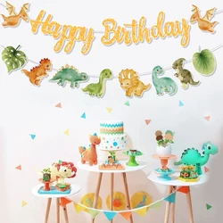 Dinosaur Happy Birthday Garland Banner Roar Dino Party Balloons Jungle Animal Safari 1st Kids Birthday Party Decoration Supplies