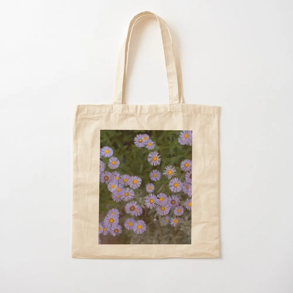 Purple Asters Tote Bag large size bags eco pack Canvas bag for women Lady bag