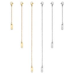 3/6pcs 6/10/15cm Stainless Steel Extension Chains Tail Chain Lobster Clasps For Jewelry Making DIY Necklace Bracelet Accessories