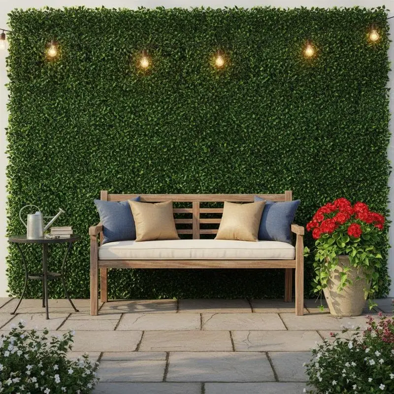

12 Pieces 20 x 20 Inch Artificial Topiary Gardenia Shrub Grass Panels