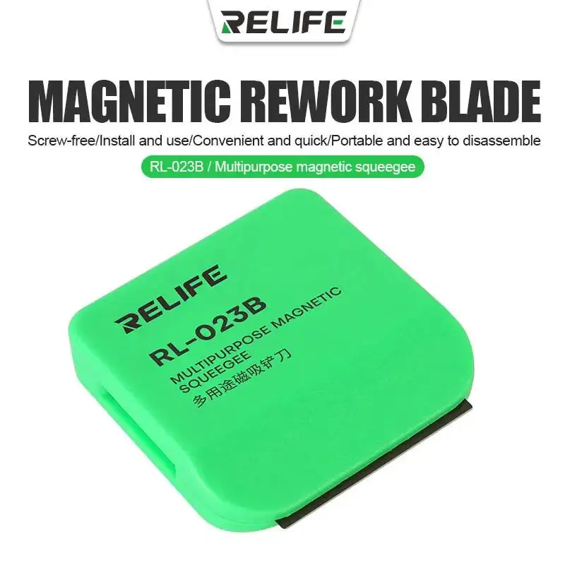 RELIFE RL-023B Magnetic Multipurpose Glue Removal Blade OCA Adhesive Scraper LCD Screen Frame Disassembly Tool for Mobile Phone