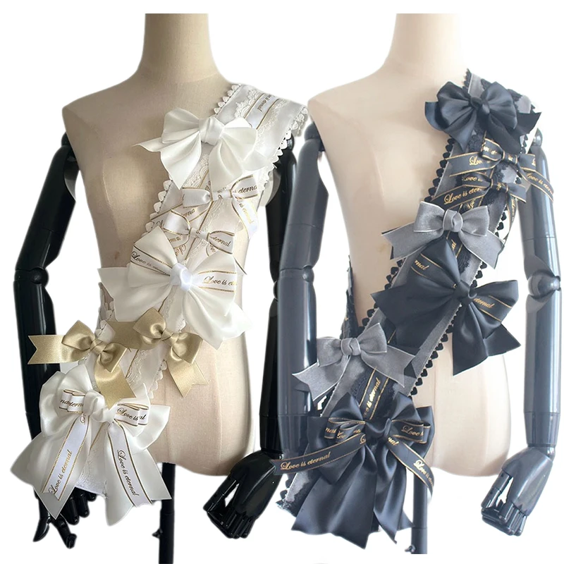 

Handmade Bow Lolita Gorgeous Sash Women Girls Sweet DIY Sash for Dress Decorations Cosplay Clothes Accessories Shoulder Straps