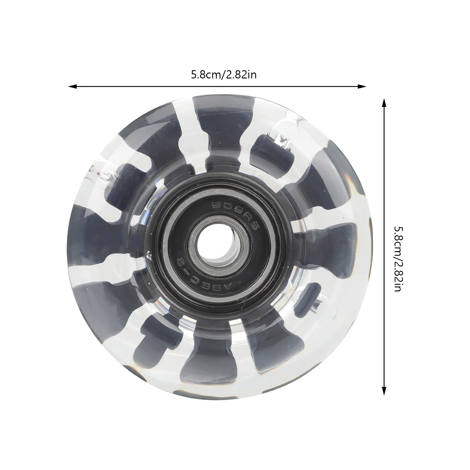 Flashing Roller Skate Wheels Wear Resistant PU Quiet Smooth Light Up Replacement Wheels for Double Row Skates