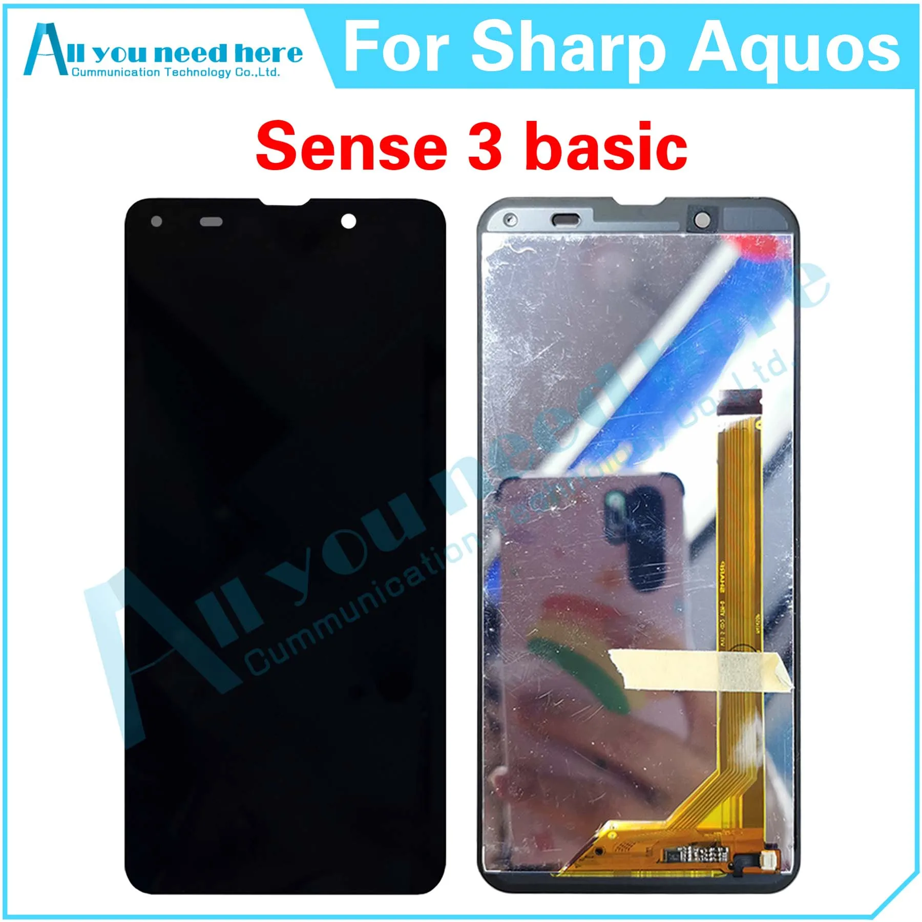 100% Test For Sharp Aquos Sense 3 basic LCD Display Touch Screen Digitizer Assembly For Sense3basic Repair Parts Replacement