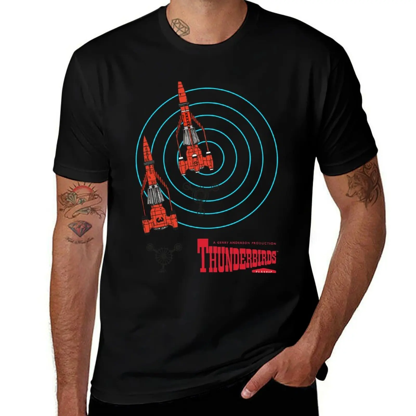 Thunderbirds 3 patterns, great exciting retro series from the 60s T-Shirt Street Style Casual Tee Shirt T-Shirt
