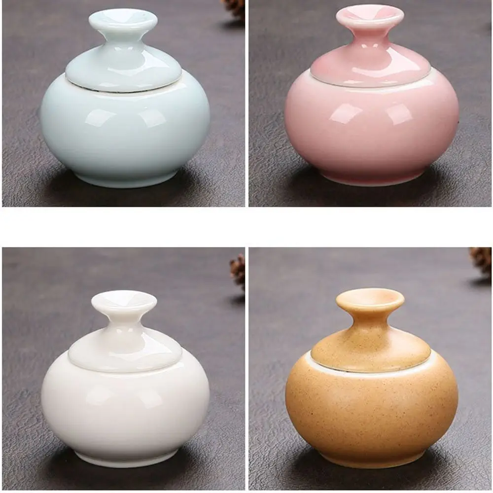 Portable Colorful Pill Box Chinese Style Ceramic Sealed Organizer Medicine Empty Mini Pill Case Men