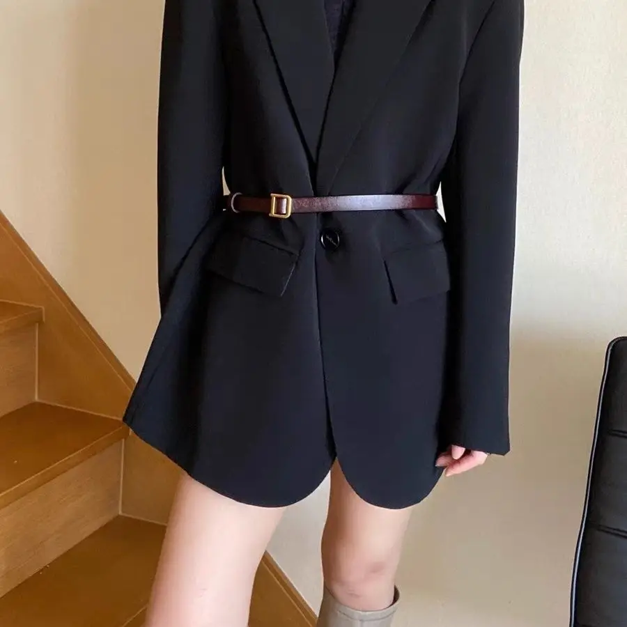 Black Blazer Women Luxury Brands Long Sleeve Spring Autumn Coat Suit Office Ladies Blazer Jacket Chic Loose Women Clothing Trend