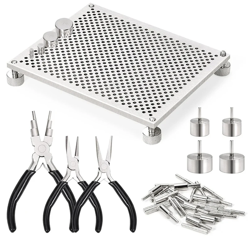 

A96I-Wire Wrapping Kit Wire Clamp With 6 In 1 Wire Bending Pliers With 32 Metal Pins, Wire Wrapping Tools For Jewelry Making