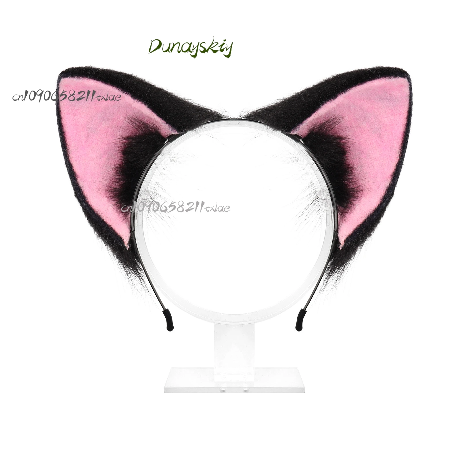 كاردكابتور كوس ساكورا ‌ كينوموتو ساكورا ‌   مجموعة أذن وذيل القطة السوداء كوس كوس كوسبلاي لوليتا إكسسوارات أغطية الرأس للهالوين