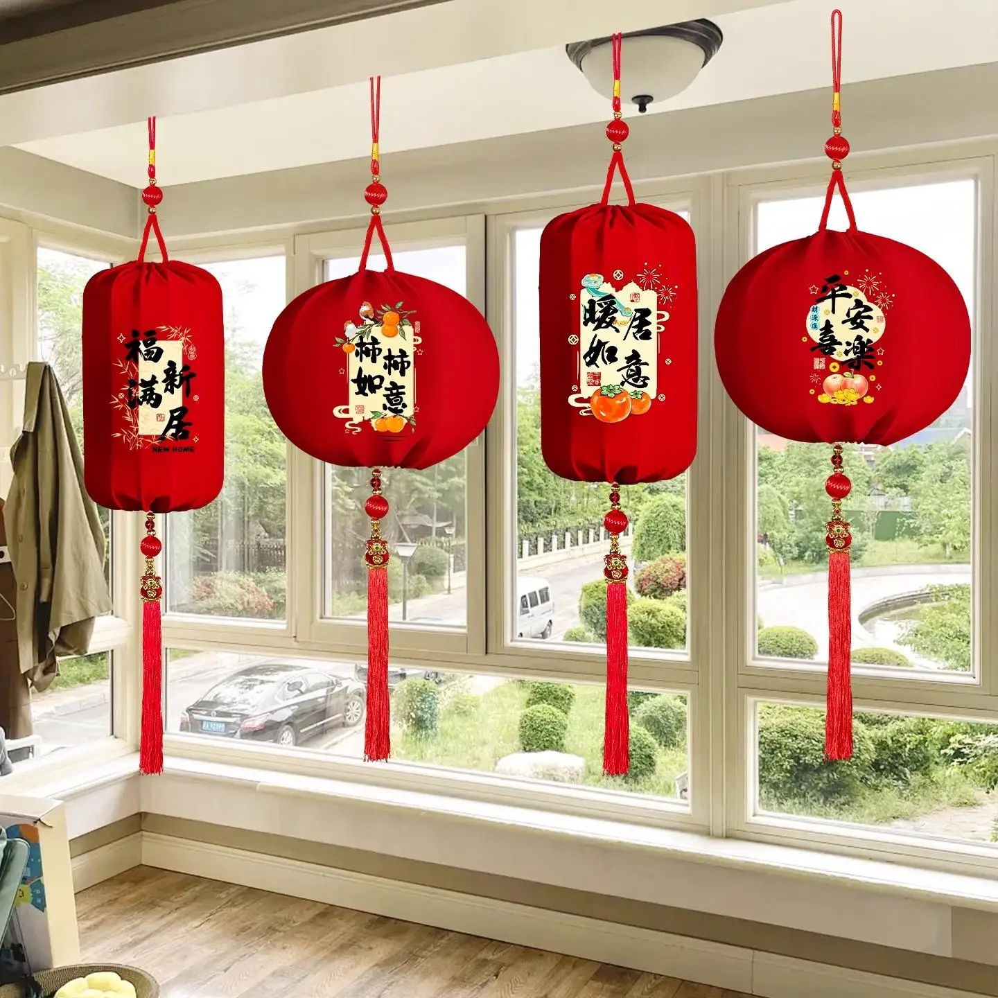 

2026 New Arrival Double Happiness Moving Celebration Festival Decoration New Home Entrance Outdoor Lantern Ornament