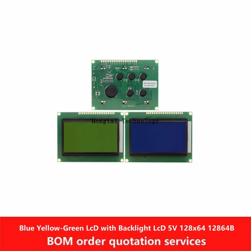 Boyi Technology LCD with Backlight Display Module Parallel Port LCD12864 5V 128x64 12864B Dot Matrix