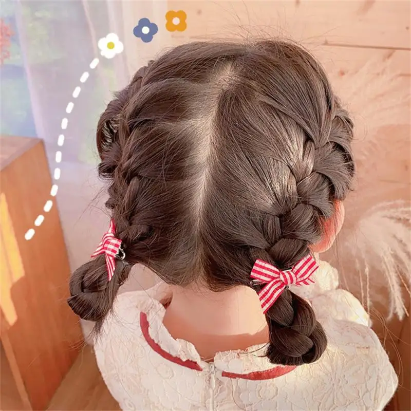 New Year Festival Sweet Red Fabric Filled Cotton Bow Comfortable Girl Bangs Clip Cartoon Candy Bangs Hairpin Hair Accessories