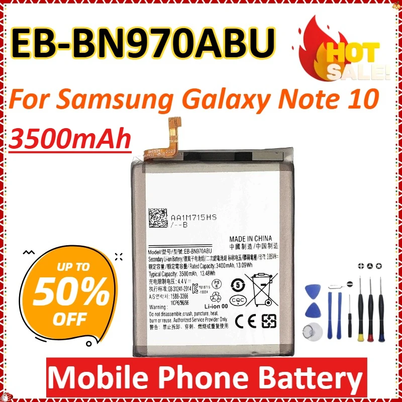 

Newly upgraded EB-BN970ABU 3500mAh for Samsung Galaxy Note 10 High-Capacity Replacement Mobile Phone Battery Batteries+tools
