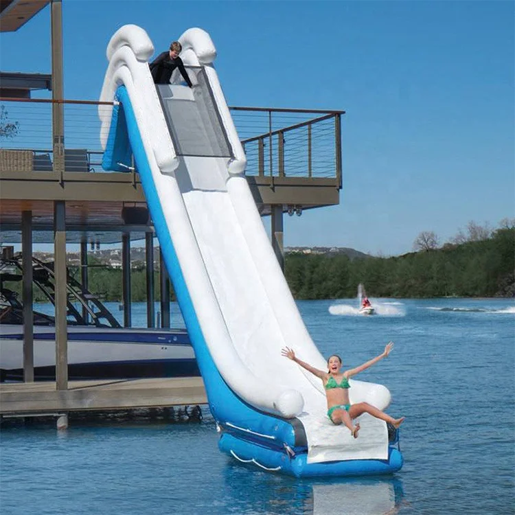 

Inflatable water yacht slide inflatables dock slide for boat yacht slide floating pool inflatable island floating lounge