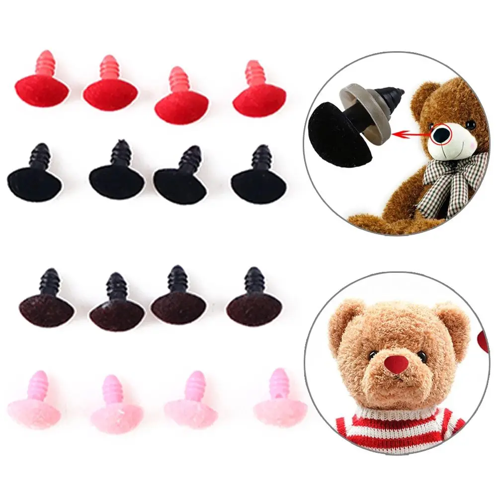 

10PCS Plastic 12*14mm Triangle Noses Flocking Nose Doll Craft Button Bear Plush Toys Animal DIY Making Dolls Nose Accessorie