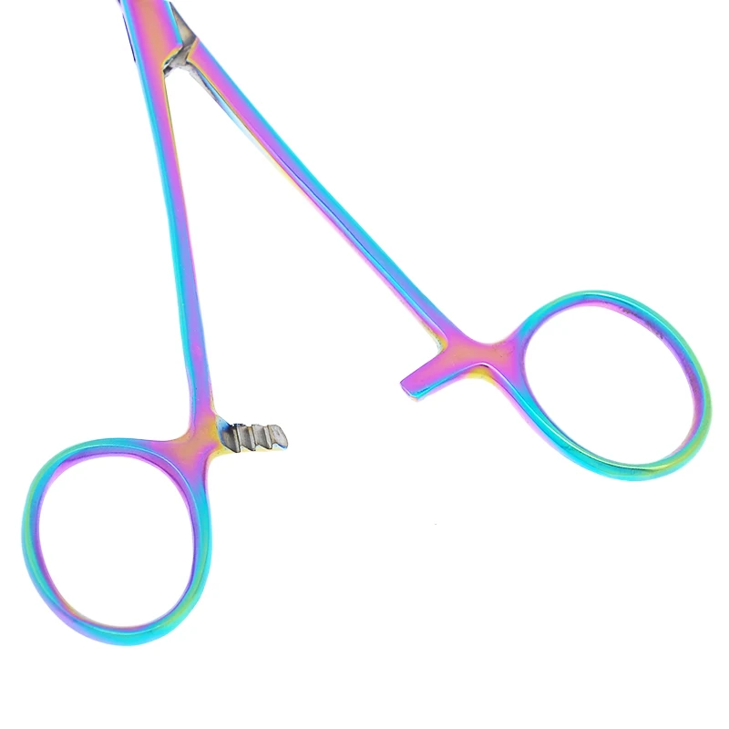 12.5cm New Animals Straight Curved Trauma Shears Pet Hemostat Forceps Dog Grooming Surgical Scissors Pet Cat Clamps D0001A