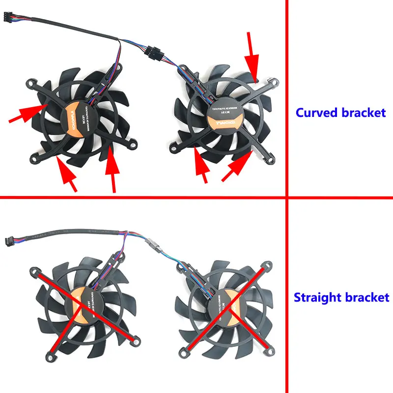 Color GeForce RTX 2070 2060 2060S SUPER 1660 Ti 1660S 1650S 1650 그래픽 카드 팬용 새로운 85MM 냉각 팬 교체