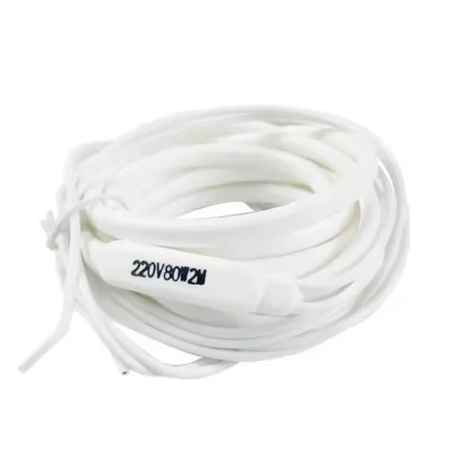 (1)220V przewód rozmrażarka do chłodni chłodnia odwadniania wody 0.5m-10m 20W-400W 7x5mm -60C do 200C