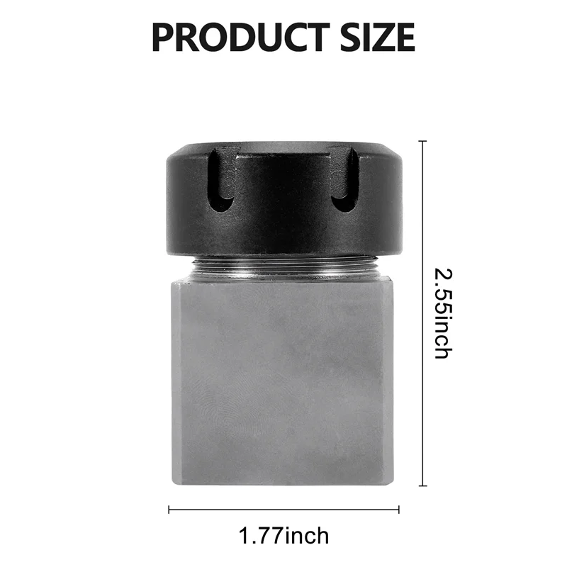 ABFKL ER32 Collet Chucks Block Set of 2 Square and Hex Workholding Holder for CNC Lathe Engraving Machine
