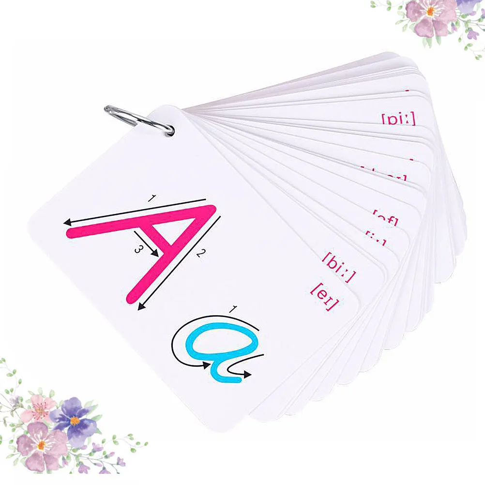 

2Sets 26 Letter English Cards Abc Learning Cards for Kids High Quality Smooth Texture Portable Educational Literacy Tool