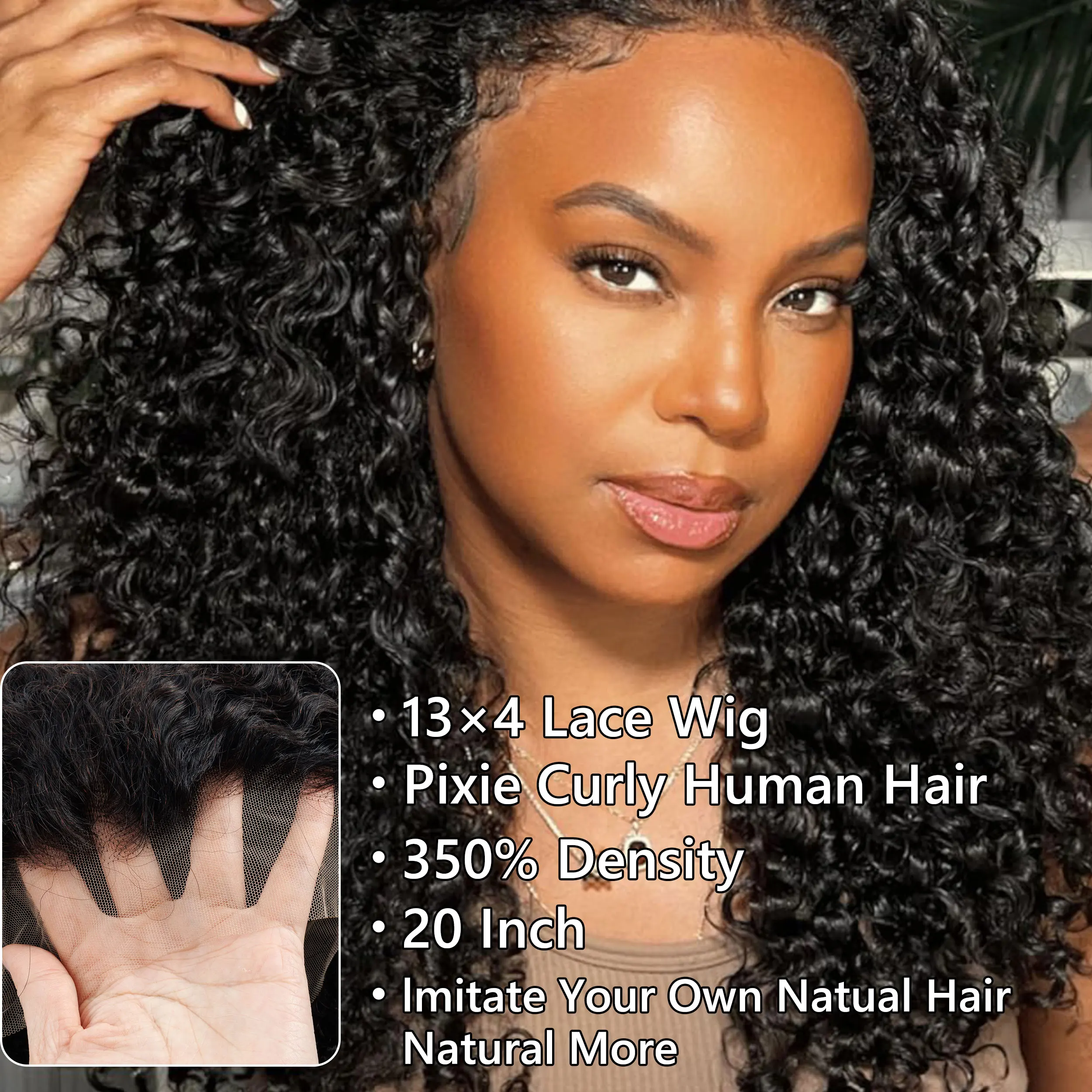 Wholesale Pixie Curly Wigs Human Hair Lace Front 350% Density Hd Lace Wigs for Black Women Pixie Cut Human Hair Wigs view 6