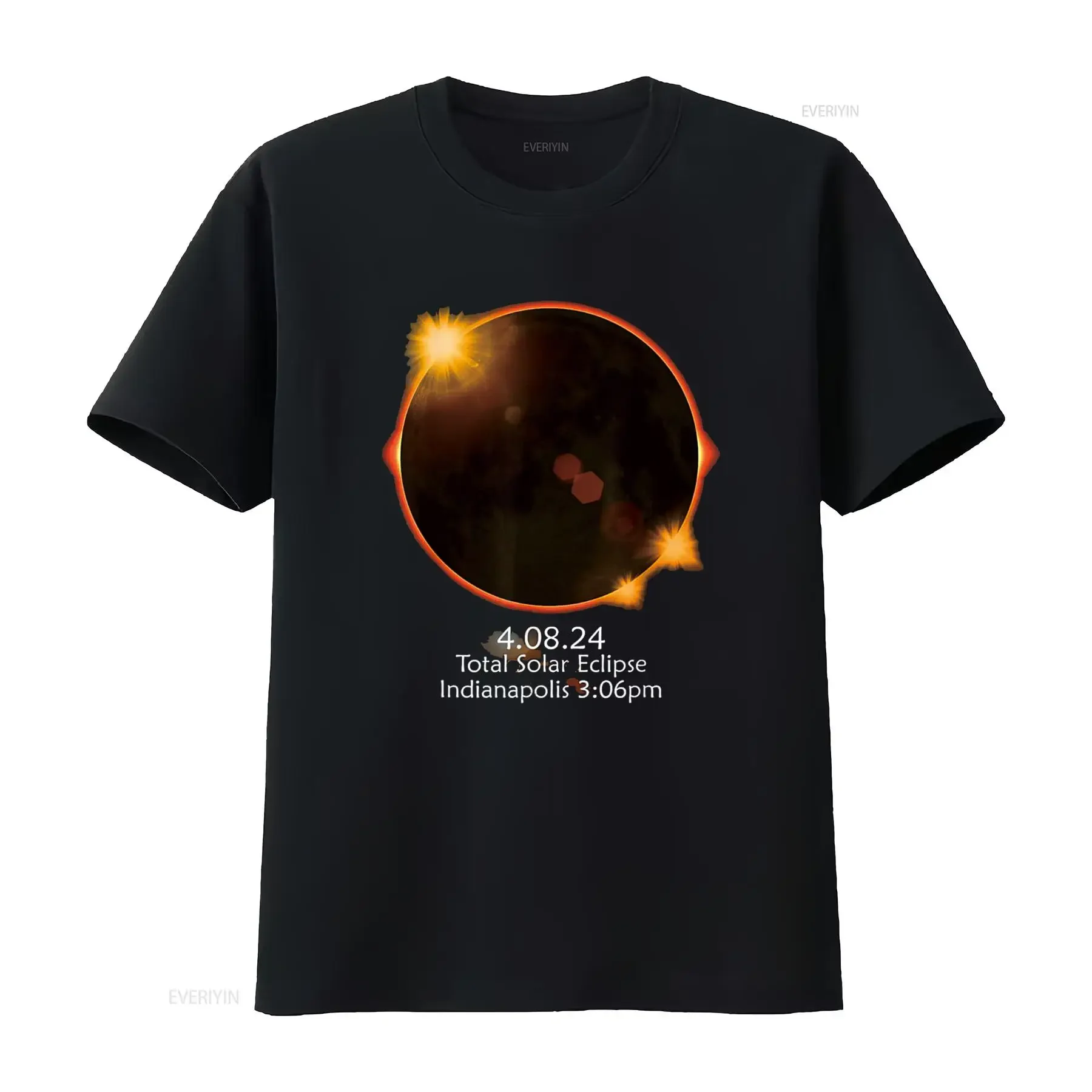 

Total Solar Eclipse 2024 апрель 08 24 Индианаполис Индиана Футболка винтажная стираная мода Повседневный мягкий топ для повседневной носки
