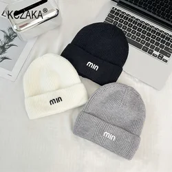 KCZAKA Brand Mens Beanie Autumn Winter Knitted Beanies Unisex Casual Warm Slouchy Beanie Hat Ladies Double Layer Snow Hats