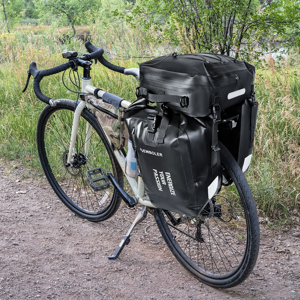 NEWBOLER Fahrrad-Gepäckträgertasche, 3-in-1, multifunktional, wasserdicht, großes Fassungsvermögen, Gepäckträger, Taschen für MTB, Straße, Klappfahrräder, E-Bike – Detail 12