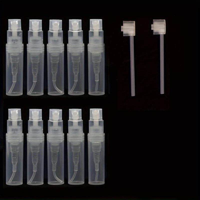 50 Uds 2ml Mini botella pulverizadora de niebla fina atomizador de Perfume recargable portátil subenvase de viaje para limpieza separador de regalo