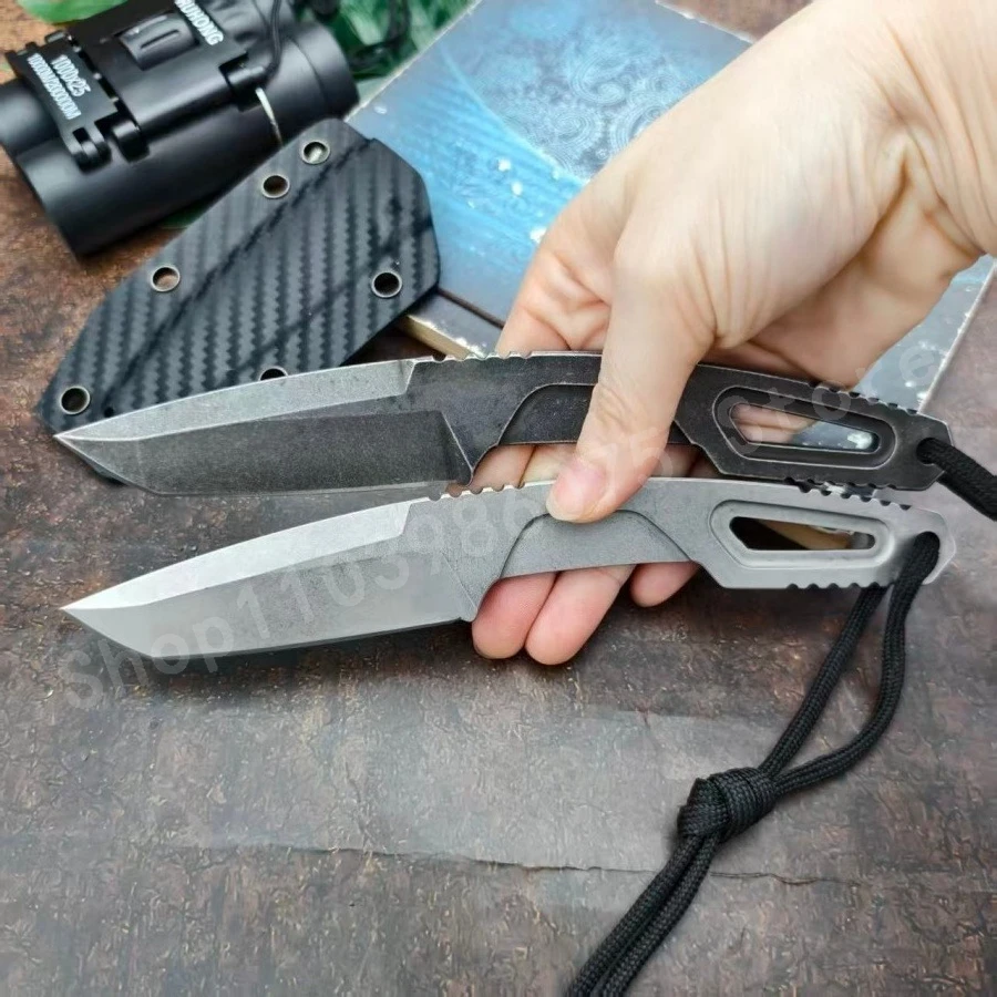 

Прямой нож RAO из нержавеющей стали, весь нож изготовлен из материала 8Cr13Mov, комплект для аварийного спасения на открытом воздухе, кемпинга, выживания, EDC