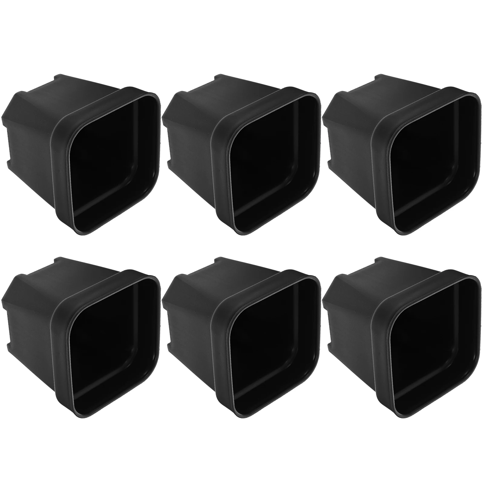 

6 Pcs Plastic Flower Pots Sturdy Material for Gardening Planting Outdoor Decor Square Planter Bowls Modern Design